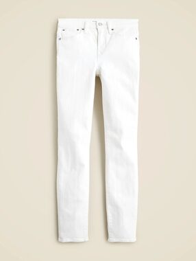 J Crew 9" toothpick jean in white wash